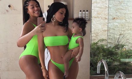 Kylie Jenner Wore Matching Neon Green Swimsuits With Stormi, and also …