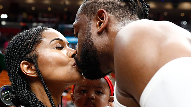 Gabrielle Union Kisses Dwyane Wade While Cradling Baby Kaavia Aft …